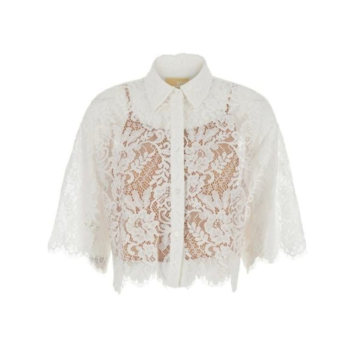 Son Flwr V Neck Shift Dresscorded Laces SS Shirt MS6410KQ9100 MICHAEL KORS