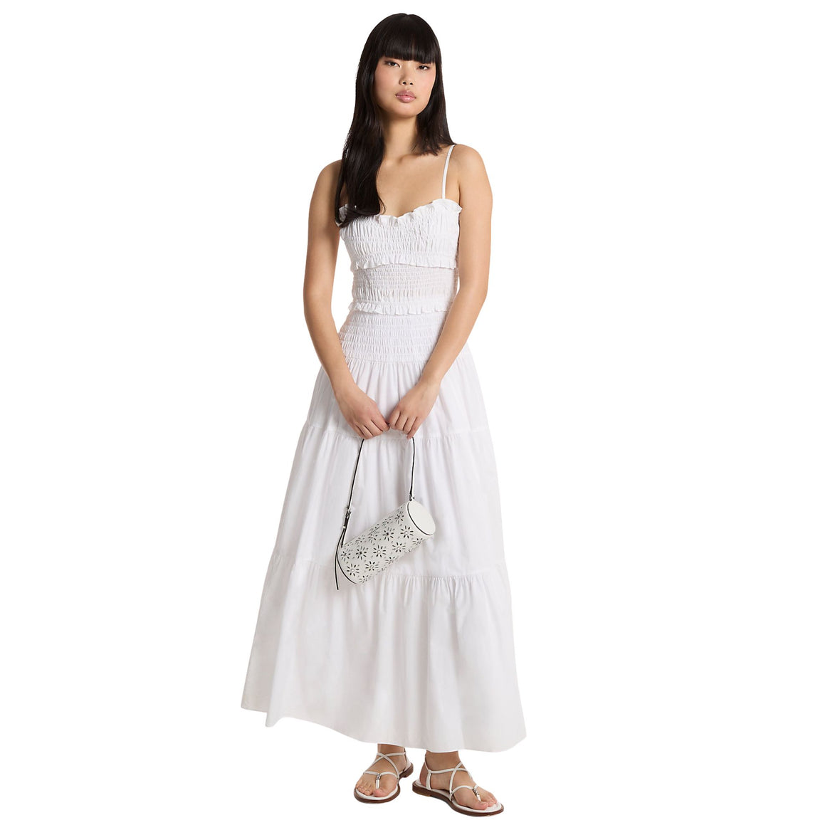 Smocked Maxi Dress MS683BFKLZ100 MICHAEL KORS