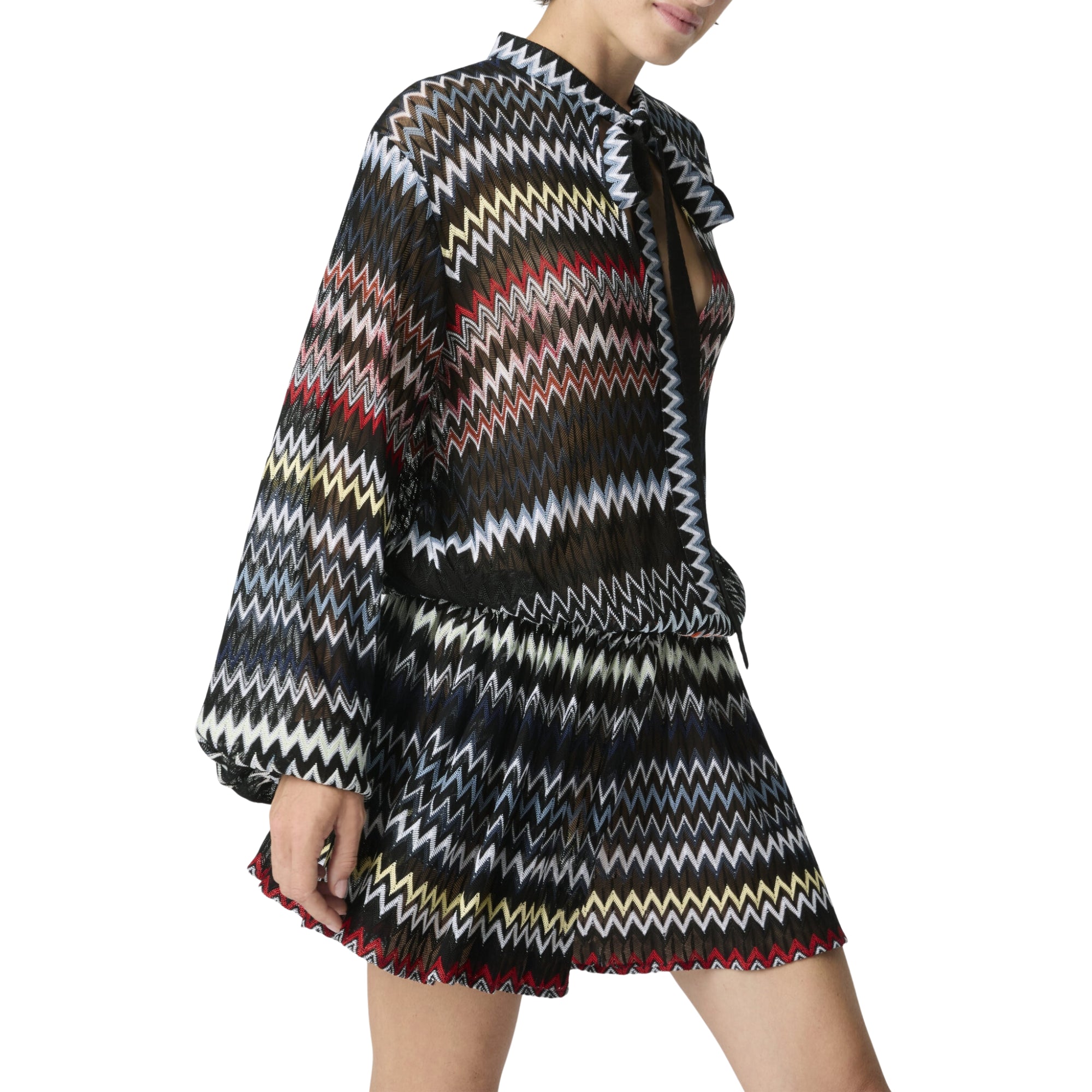 Mini-abito zig zag con fiocco DS26SG09BR0150S91RR MISSONI