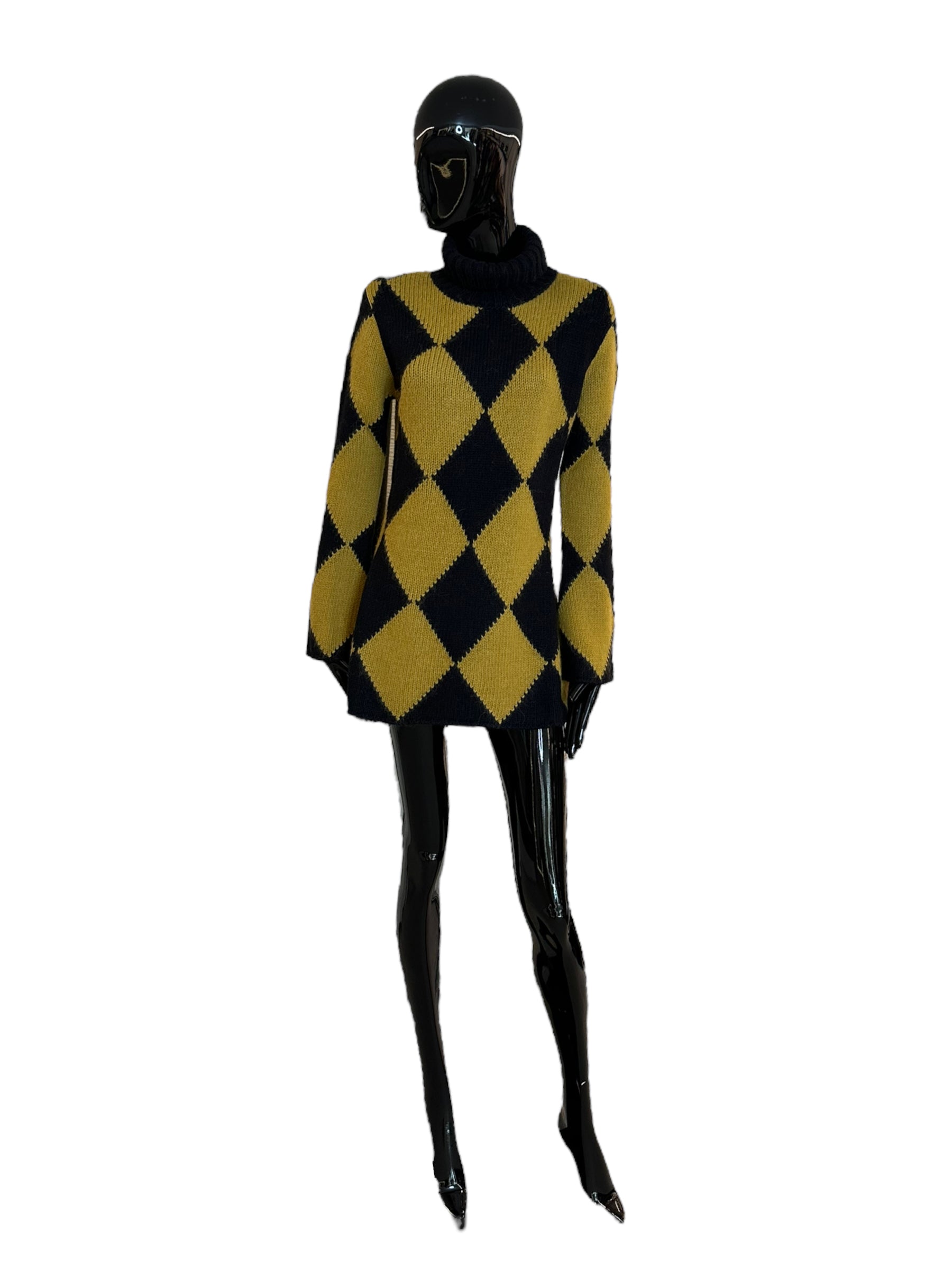 Argyle Mini Dress DRE0605KNI064VA179BL01 LA DOUBLE J