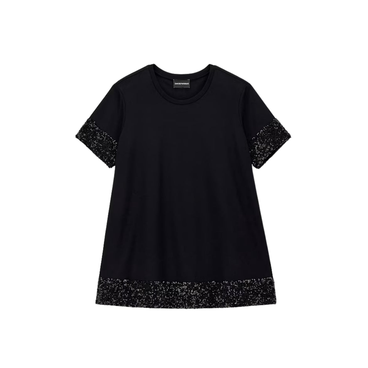Maglia over in viscosa con paillettes 