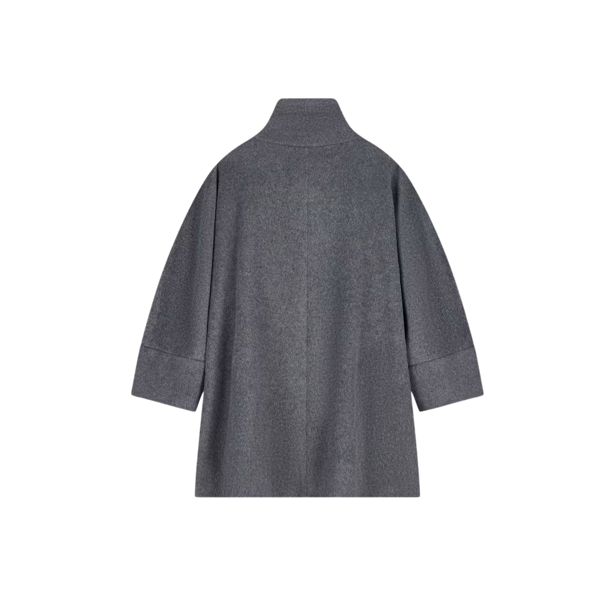 Cappotto svasato in lana di alpaca 
