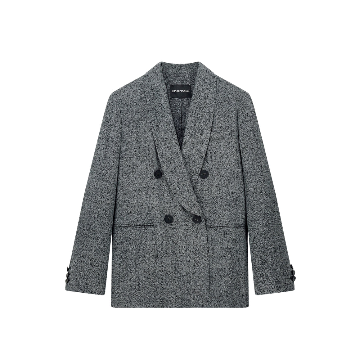 Blazer doppiopetto in tessuto mouliné Capsule Signature 