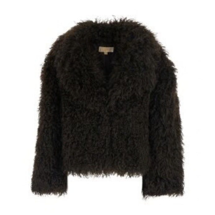 Crop Faux Fur Peacot 