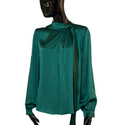 Camicia in satin con collo lavallier A021966190389 ALBERTA FERRETTI
