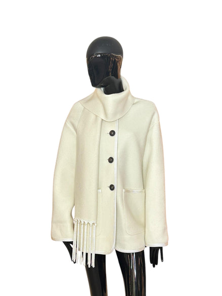 Giaccone in panno lana con sciarpa 132090006 FORTE FORTE