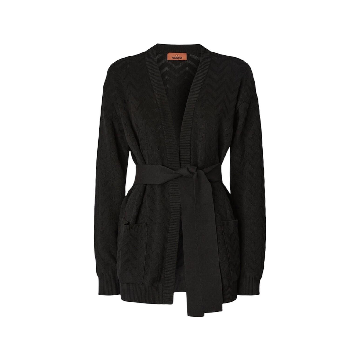 Cardigan chevron con cintura DC26SM01BK01H2S91RY MISSONI
