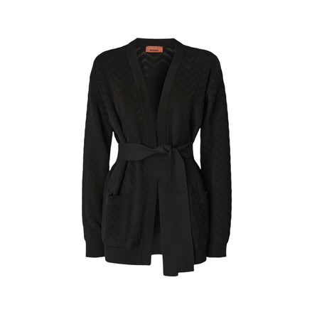 Cardigan chevron con cintura DC26SM01BK01H2S91RY MISSONI