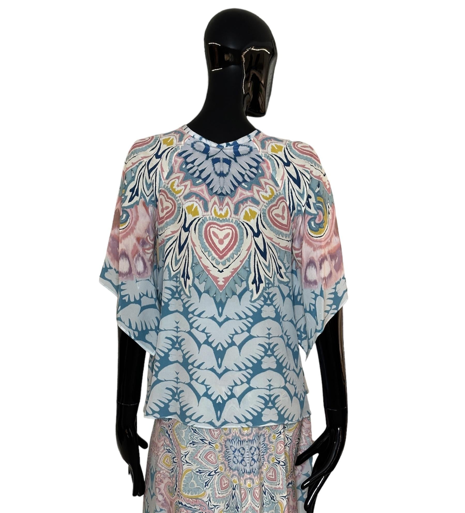 Top in seta stampato 124494504260 ETRO