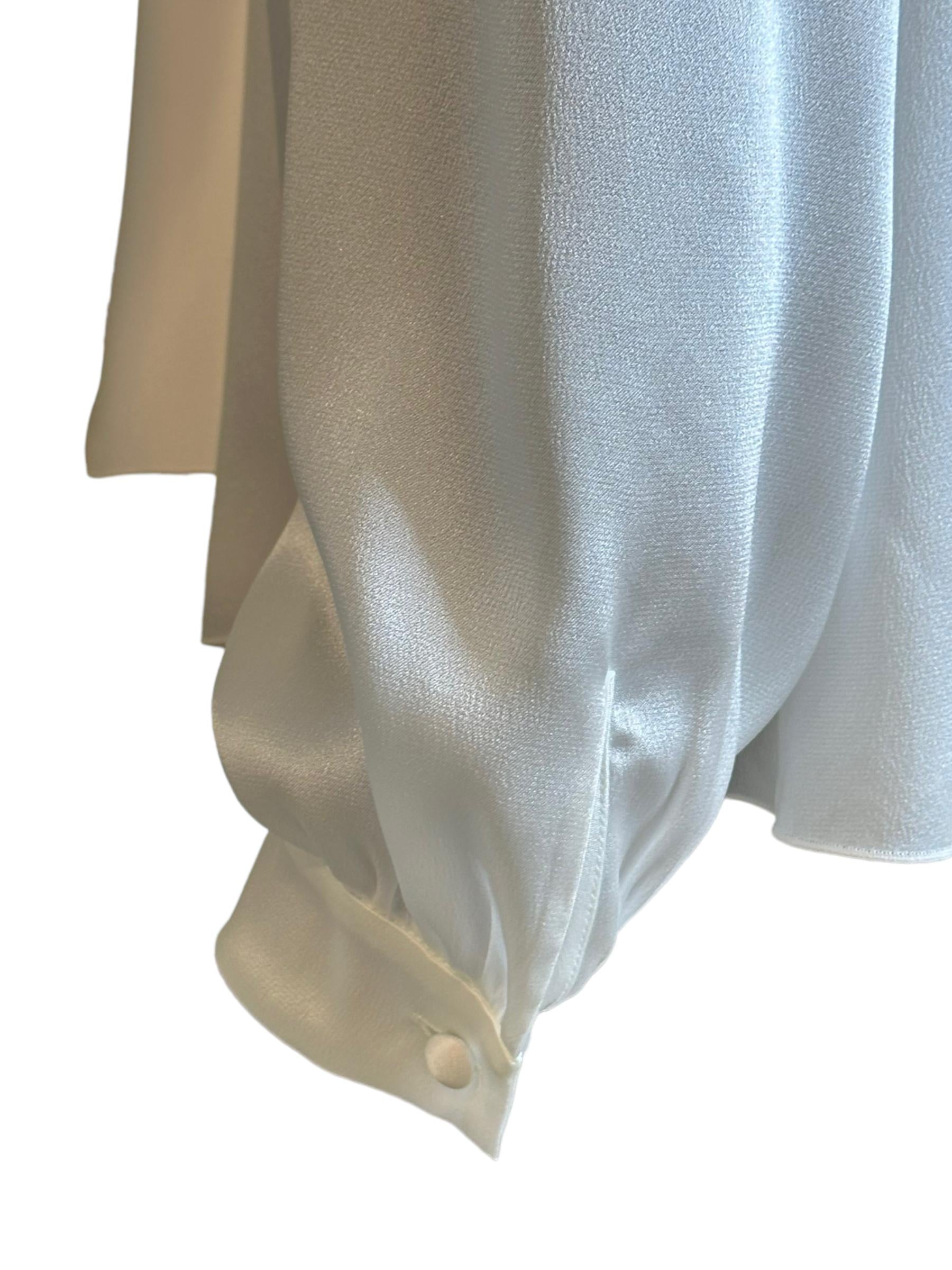Camicia in satin con collo lavallier A021966190002 ALBERTA FERRETTI