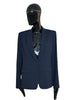 Single-breasted techno crepe jacket