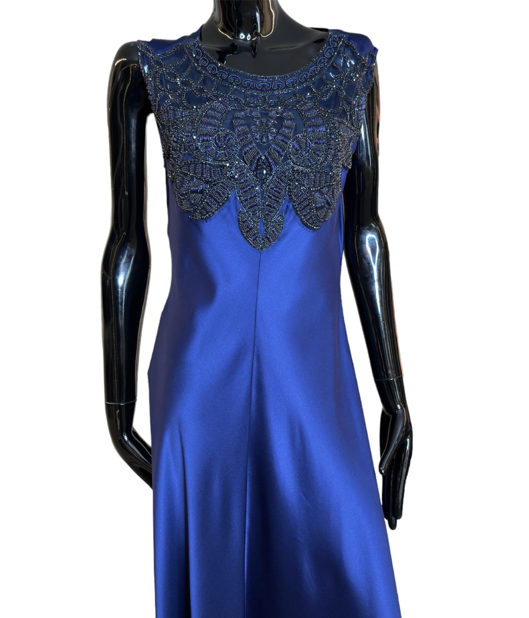 Abito con ricami in satin di seta V043516170290 ALBERTA FERRETTI