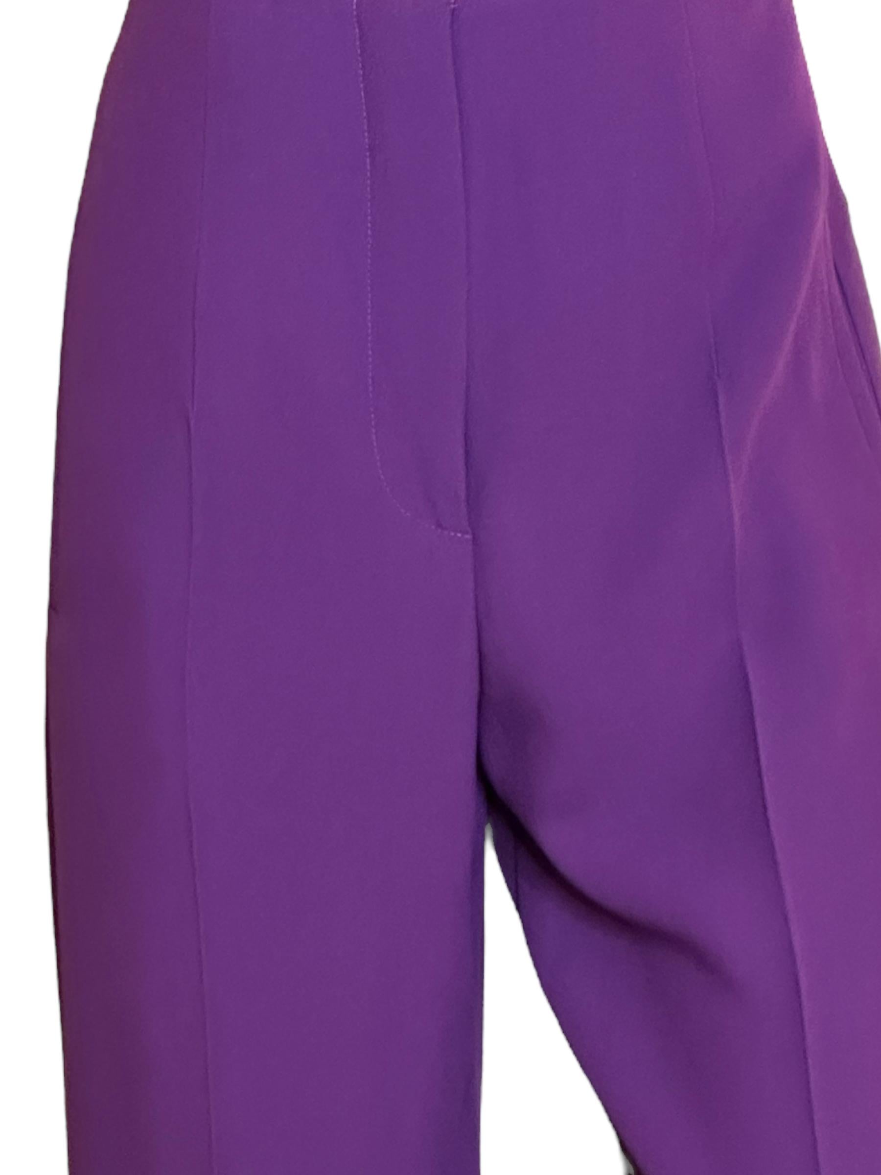 Pantalone ampio in enver satin A031166180270 ALBERTA FERRETTI