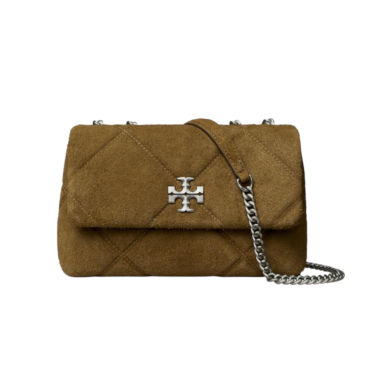 Kira Diamond Quilt Suede Small 169170300 TORY BURCH