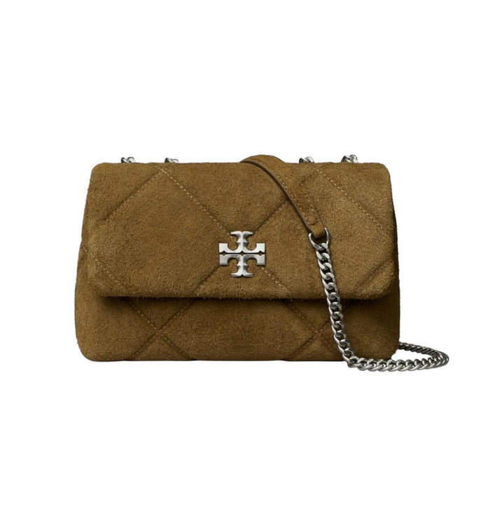 Kira Diamond Quilt Suede Small 169170300 TORY BURCH