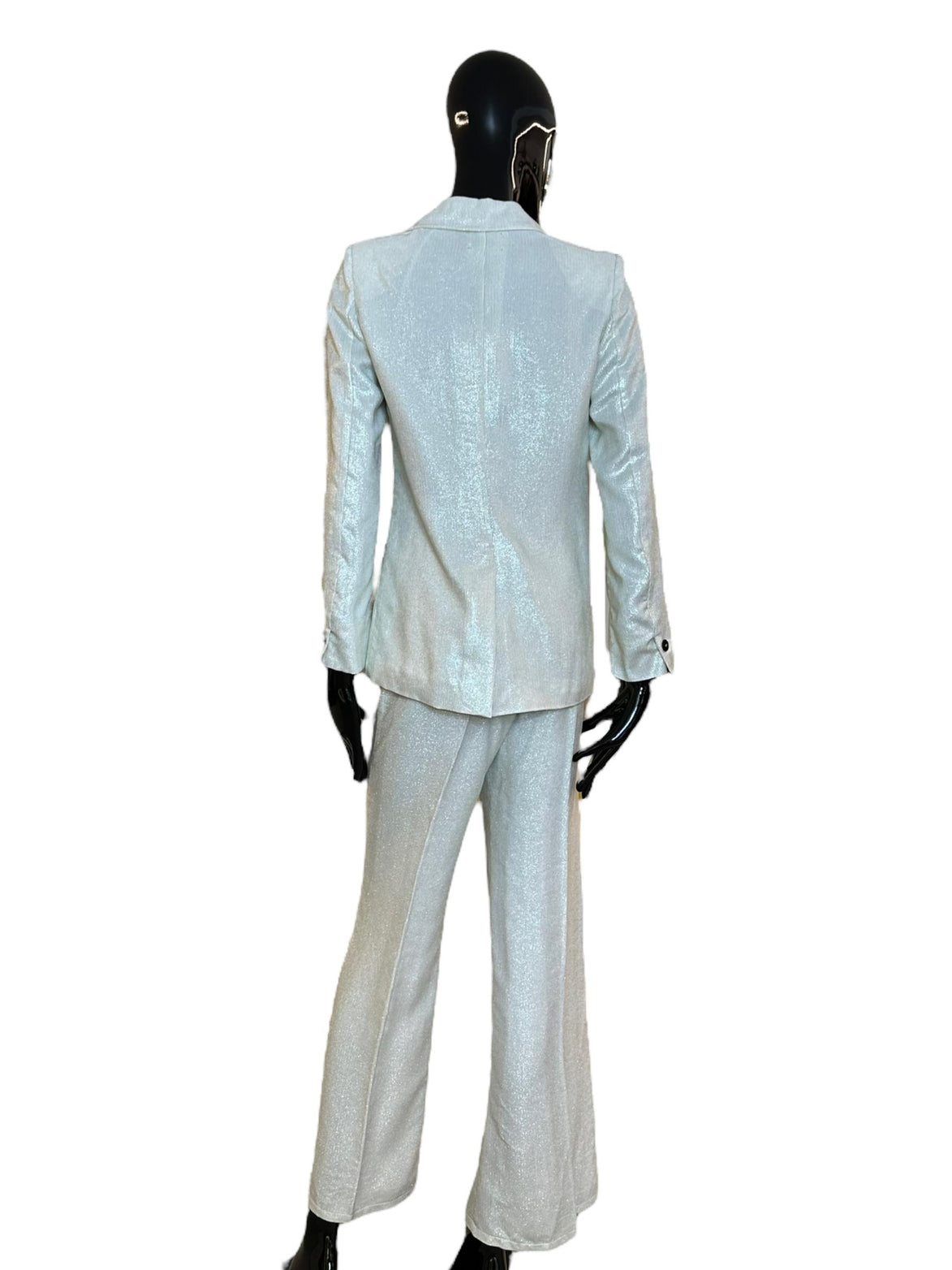 Pantalone flare in velluto laminato 10654BIS1014 FORTE FORTE