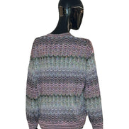Pullover girocollo con motivo greca zig zag lamé DS24WN0PBK039ISM9G5 MISSONI