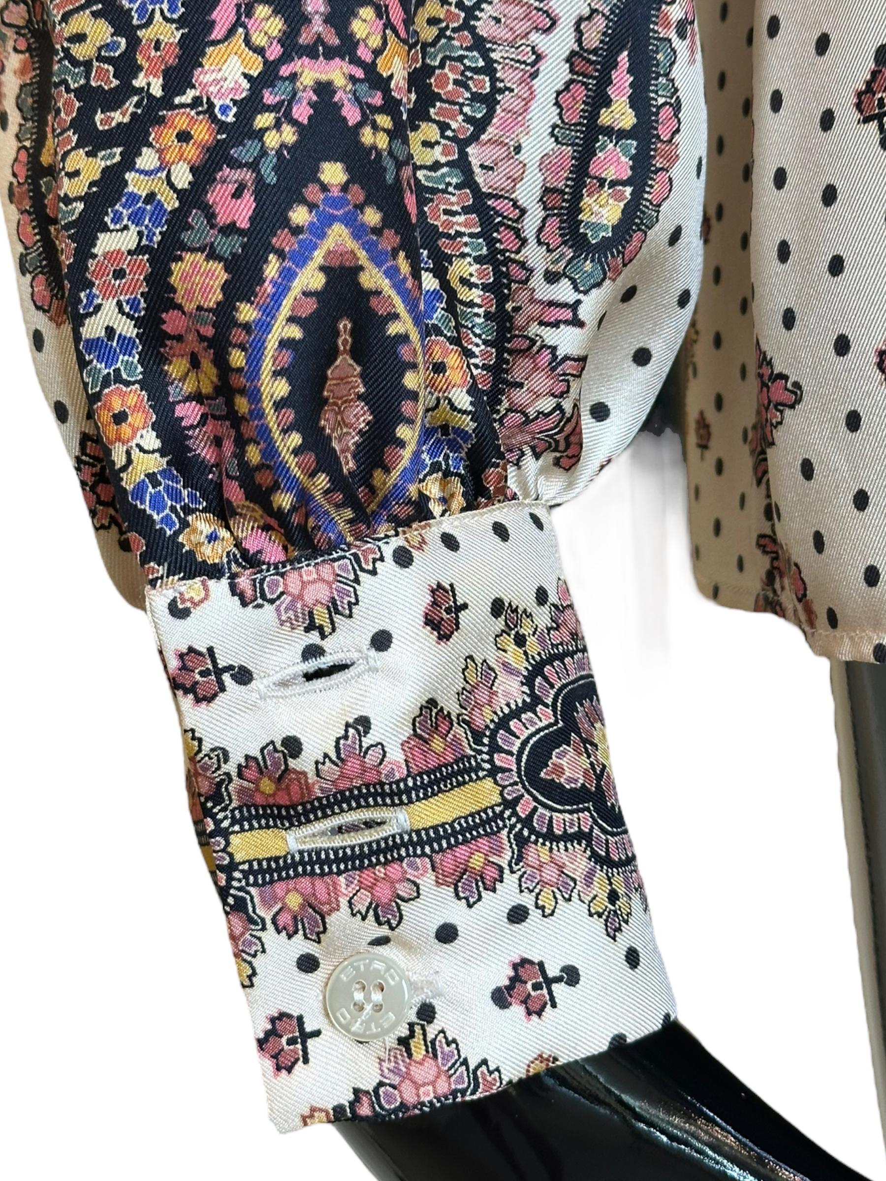 Camicia in twill di seta stampata 117205220990 ETRO