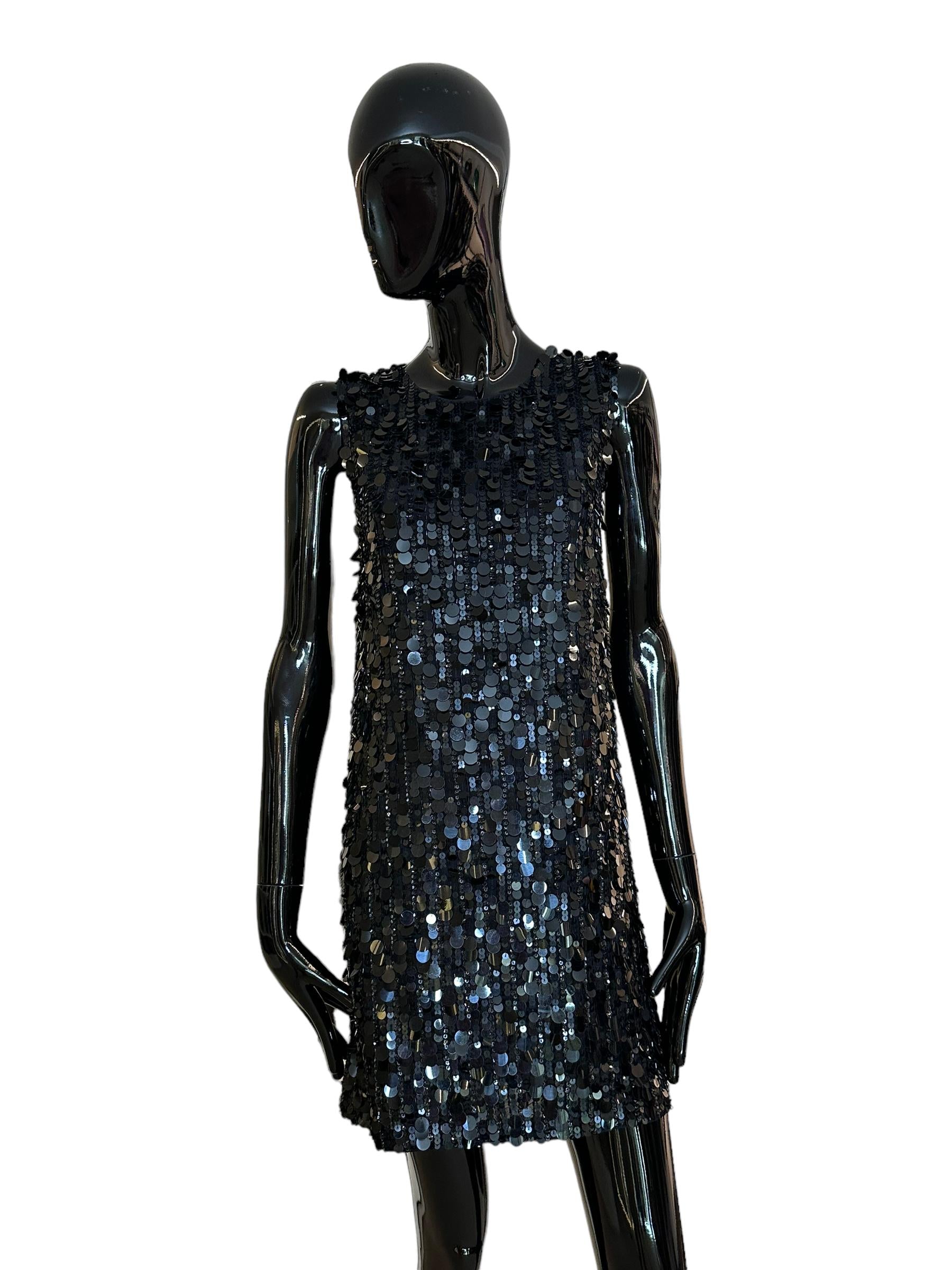 Abito smanicato con paillettes D721864013 PAROSH