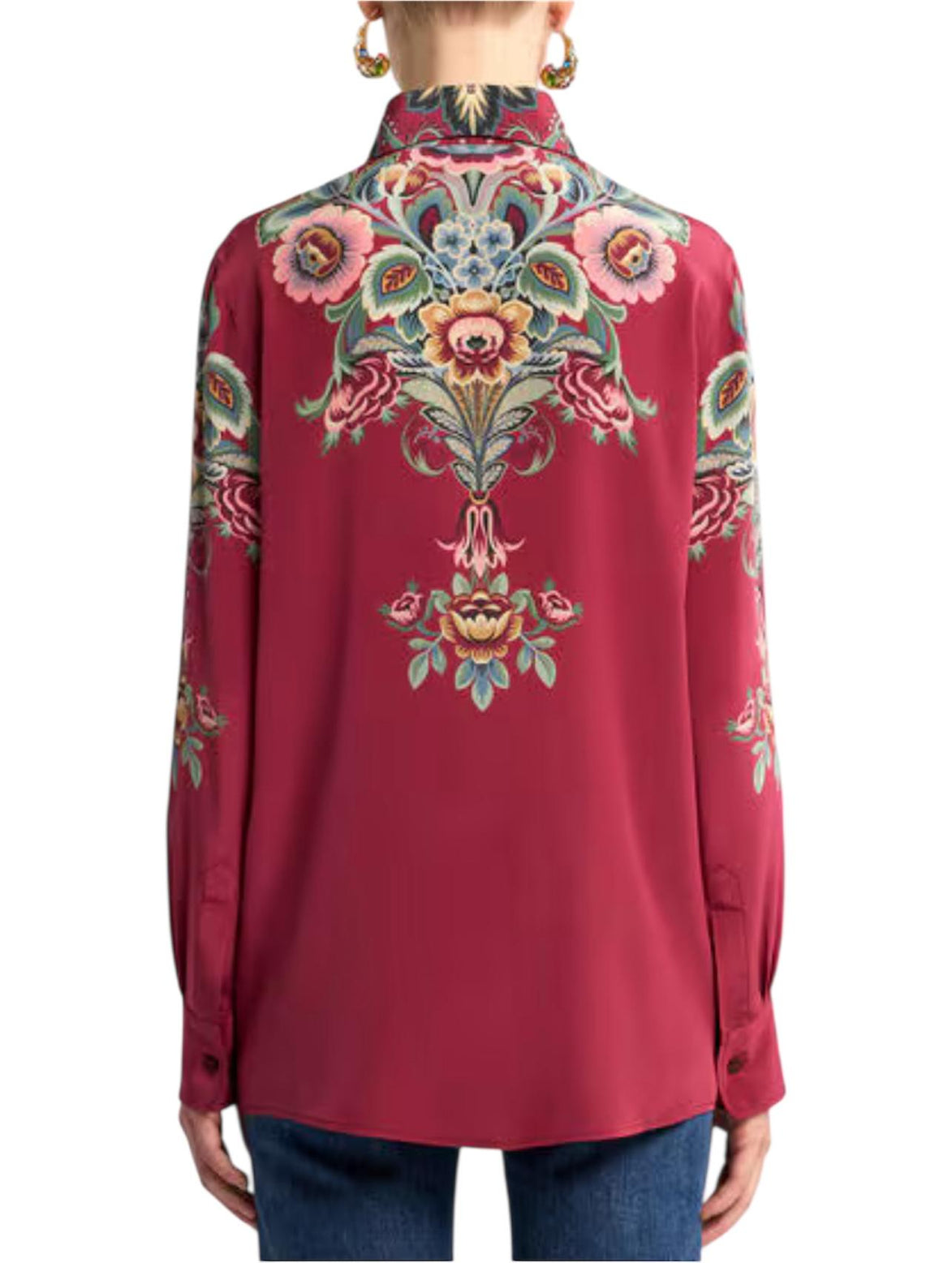 Camicia in seta con stampa piazzata WRIA0013AKA38X0865 ETRO