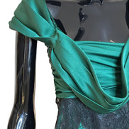 Abito in satin con pizzo V044566190389 ALBERTA FERRETTI