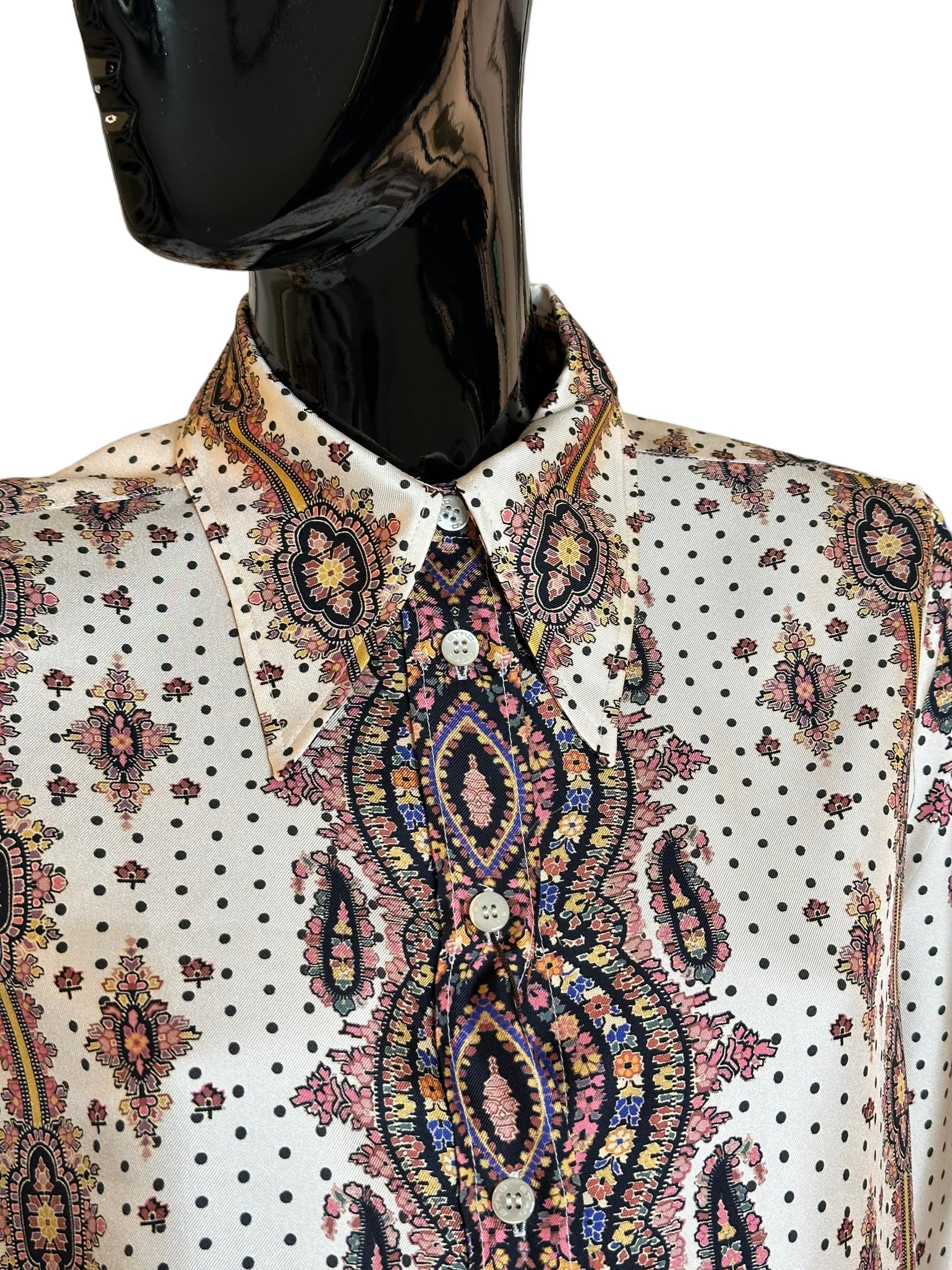 Camicia in twill di seta stampata 117205220990 ETRO