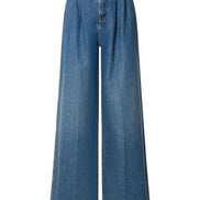 Jeans in denim a gamba larga A031051320295 ALBERTA FERRETTI