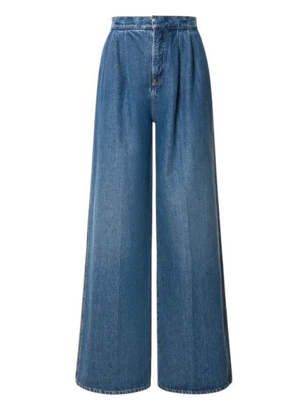 Jeans in denim a gamba larga A031051320295 ALBERTA FERRETTI