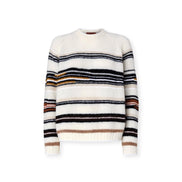 Maglia girocollo a righe in lana, mohair e alpaca DS25WN0WBK01C5SM9SW MISSONI
