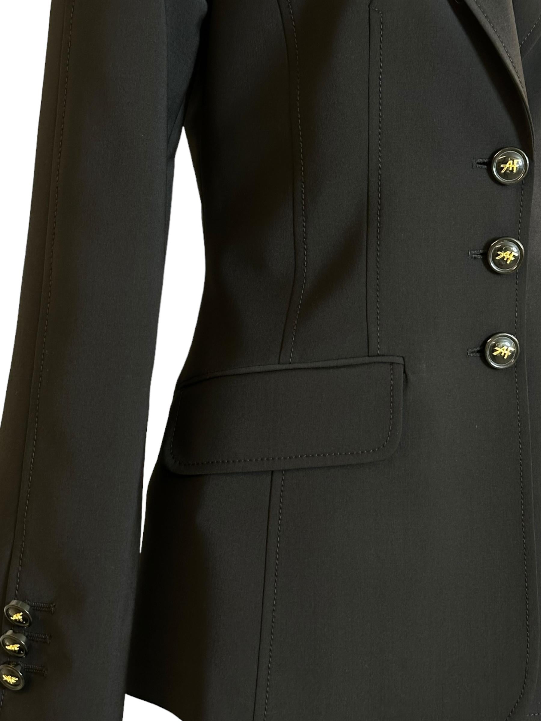 Giacca in lana stretch con bottoni AF V050416270555 ALBERTA FERRETTI