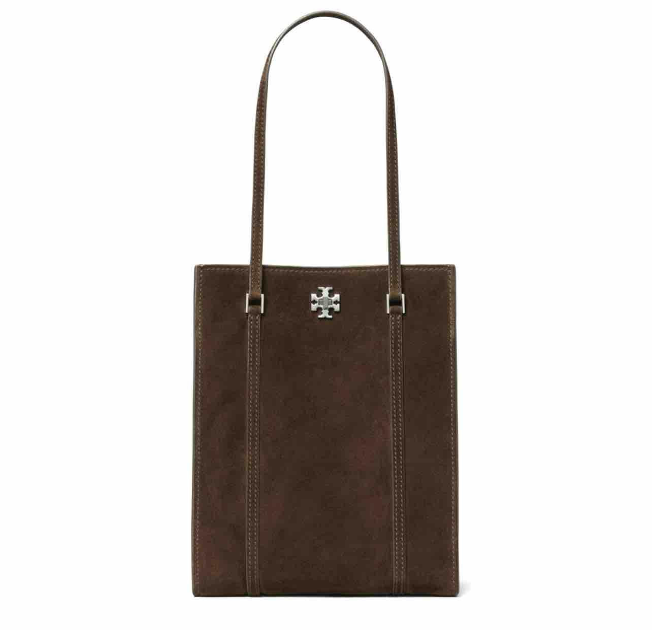 Turnlock Suede Small Tote 169180200 TORY BURCH