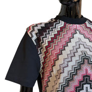 T-shirt in jersey di cotone con inserti chevron DS25SL02BJ00N6S91NL MISSONI