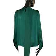 Camicia in satin con collo lavallier A021966190389 ALBERTA FERRETTI