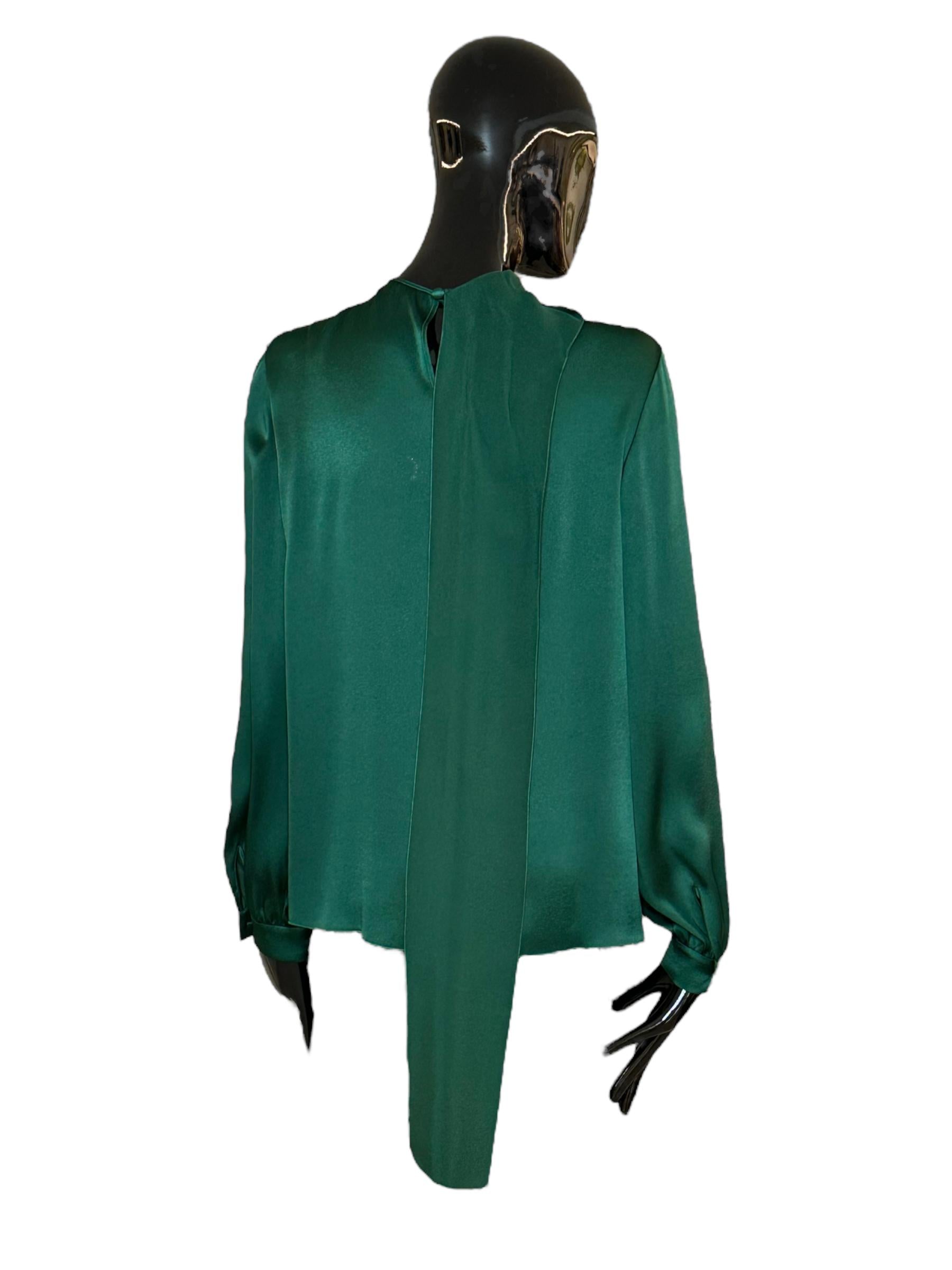 Camicia in satin con collo lavallier A021966190389 ALBERTA FERRETTI