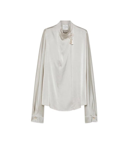 Camicia a kimono in raso di seta 1407602 FORTE FORTE