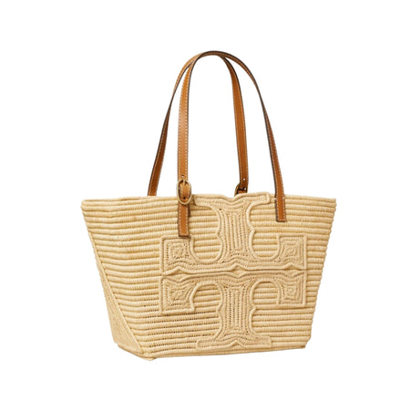Ella Structured Straw Small Tote 183825254 TORY BURCH