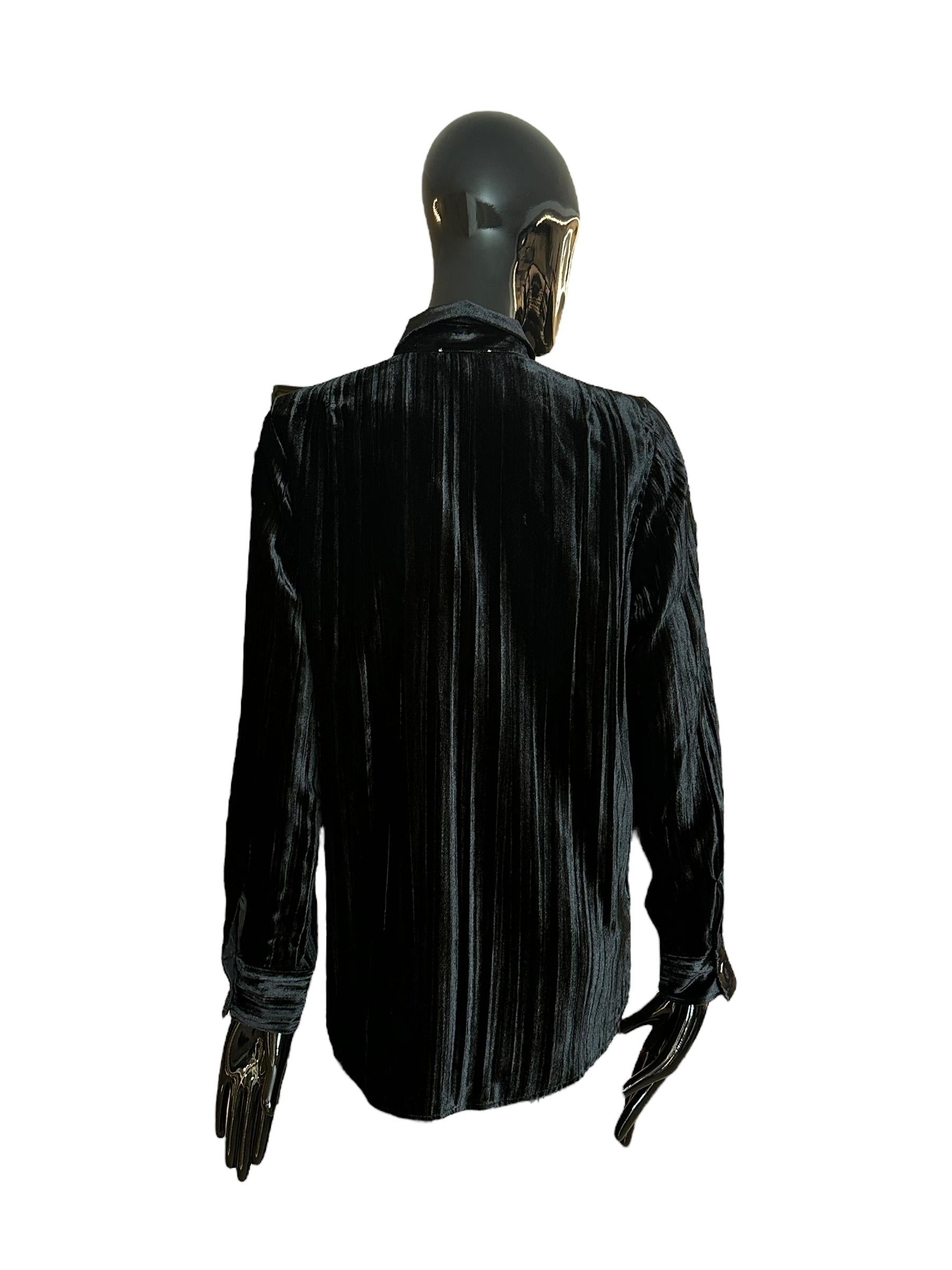 Camicia in velluto plissé 132638002 FORTE FORTE
