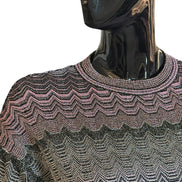 Pullover girocollo con motivo greca zig zag lamé DS24WN0PBK039ISM9G5 MISSONI