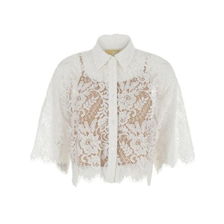 Son Flwr V Neck Shift Dresscorded Laces SS Shirt MS6410KQ9100 MICHAEL KORS