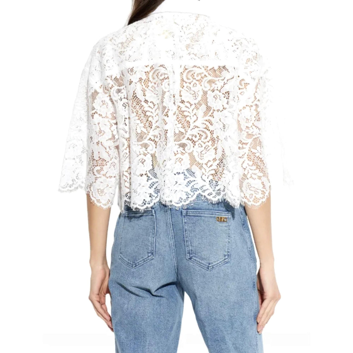 Son Flwr V Neck Shift Dresscorded Laces SS Shirt MS6410KQ9100 MICHAEL KORS