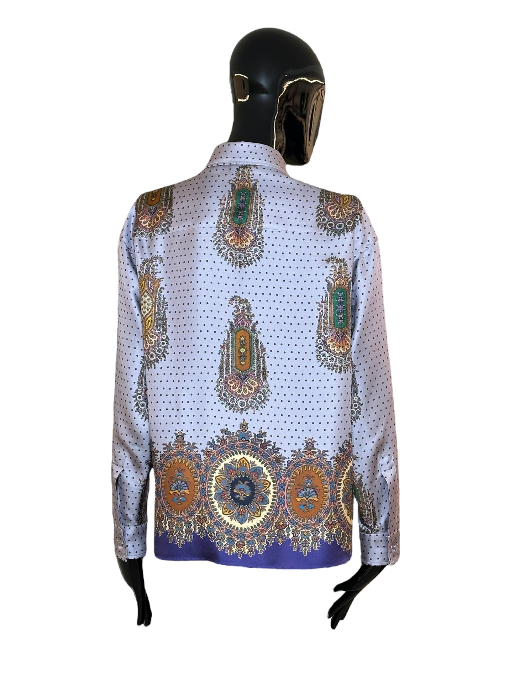 Camicia in twill di seta 117455218450 ETRO