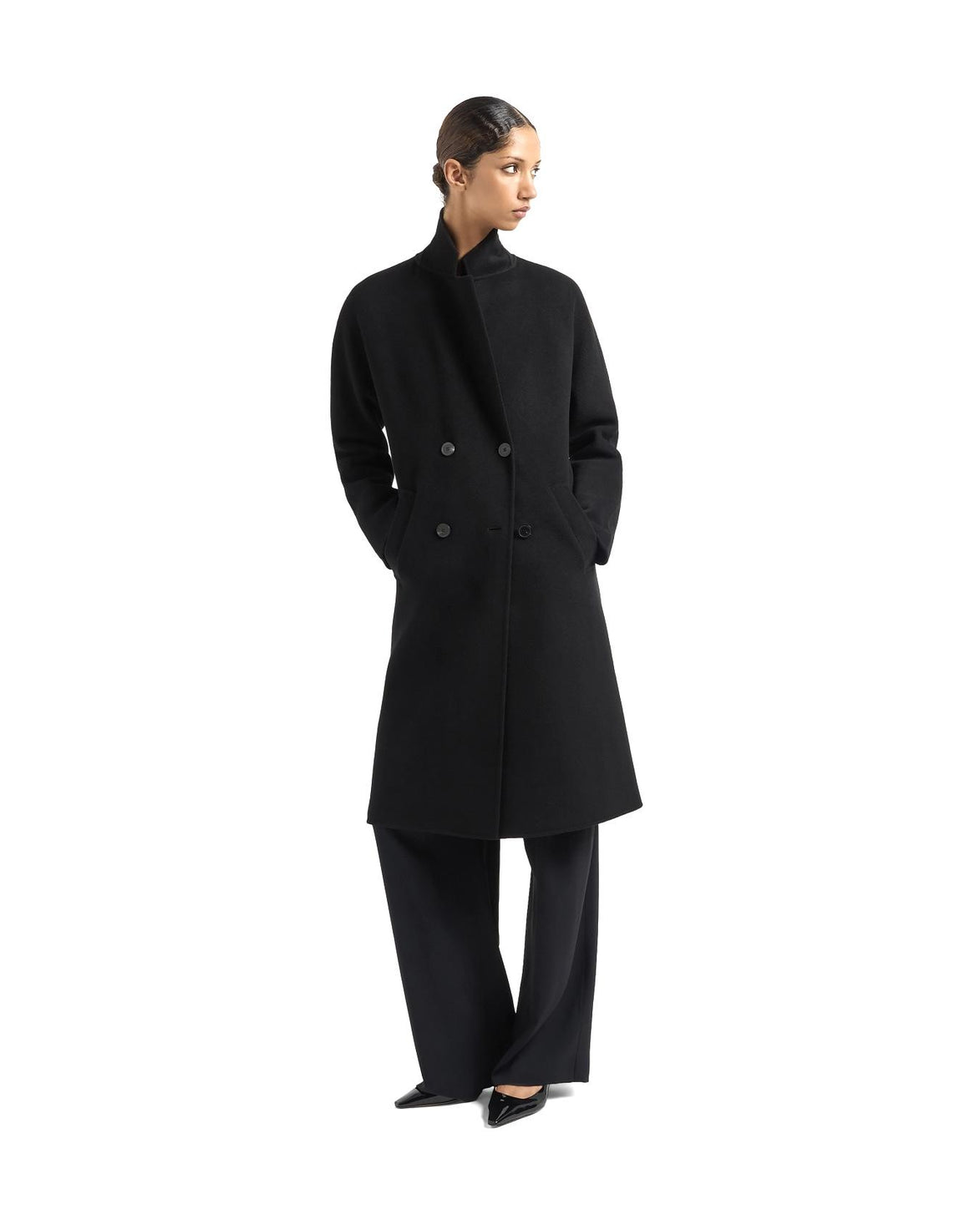 Cappotto doppiopetto in cashemere 8N2L022NWEZ0999 EMPORIO ARMANI
