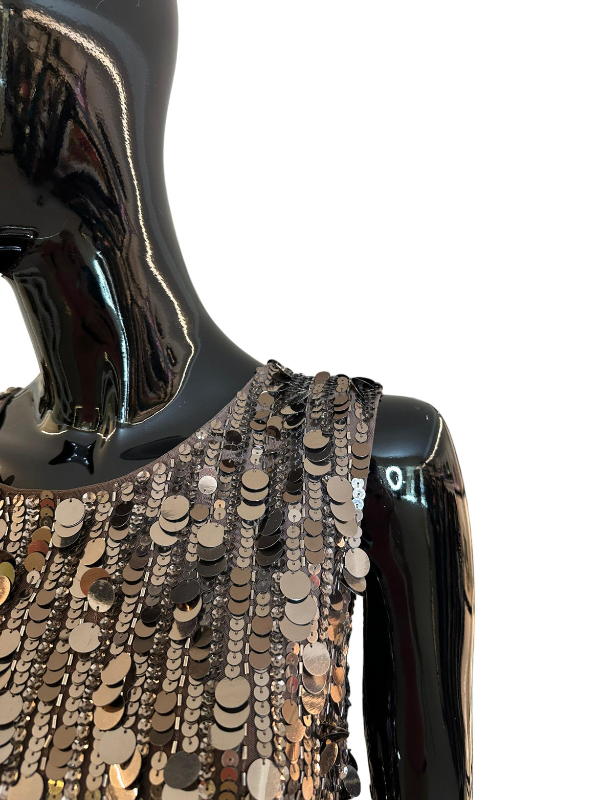 Abito smanicato con paillettes D721864058 PAROSH