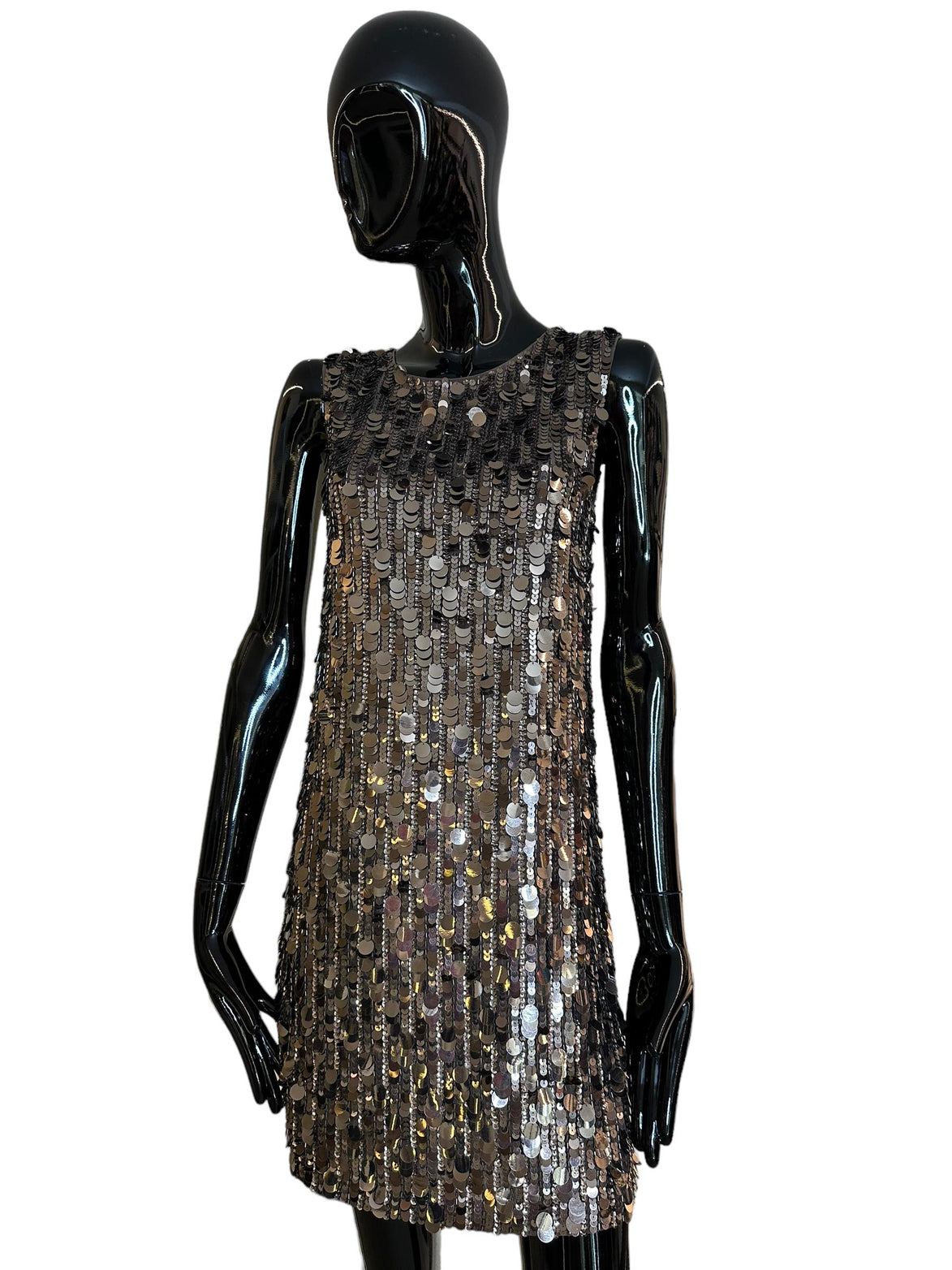 Abito smanicato con paillettes D721864058 PAROSH