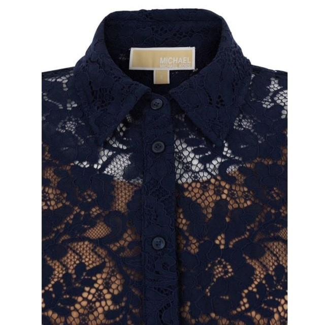 Son Flwr V Neck Shift Dresscorded Laces SS Shirt MS6410KQ9409 MICHAEL KORS