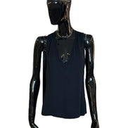 Double georgette v neck top 120588000 FORTE FORTE