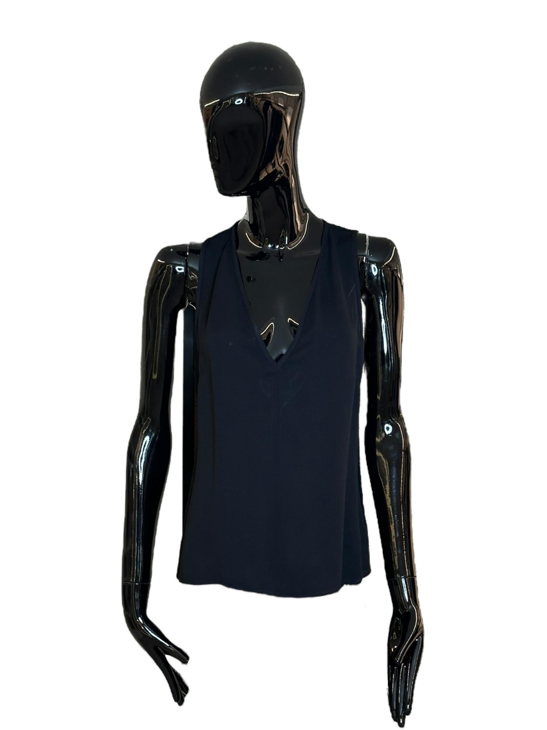 Double georgette v neck top 120588000 FORTE FORTE