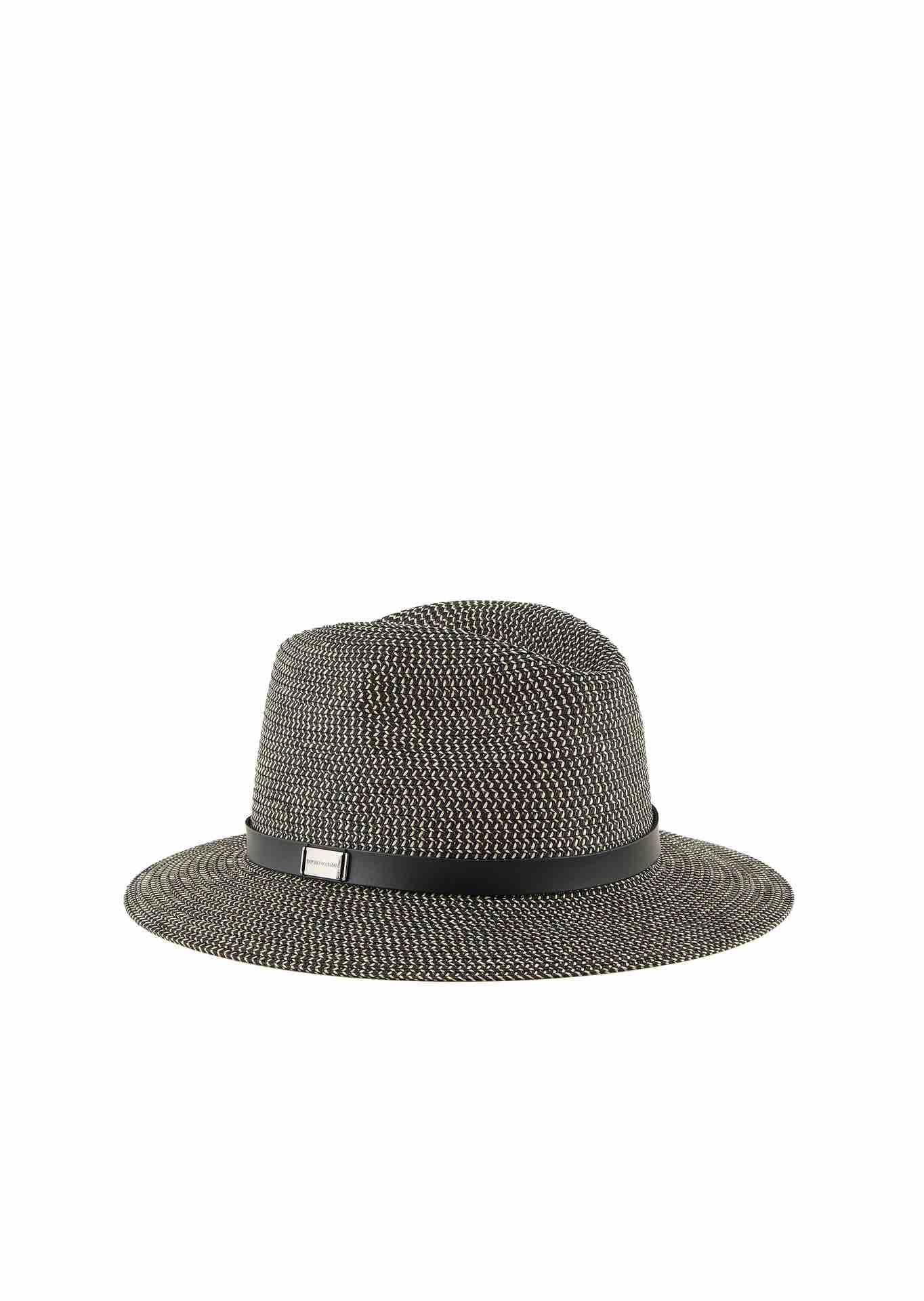 Cappello in papier intrecciato bicolor 6373474R50800020 EMPORIO ARMANI