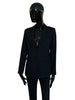 Wool jacket with striped inner lining