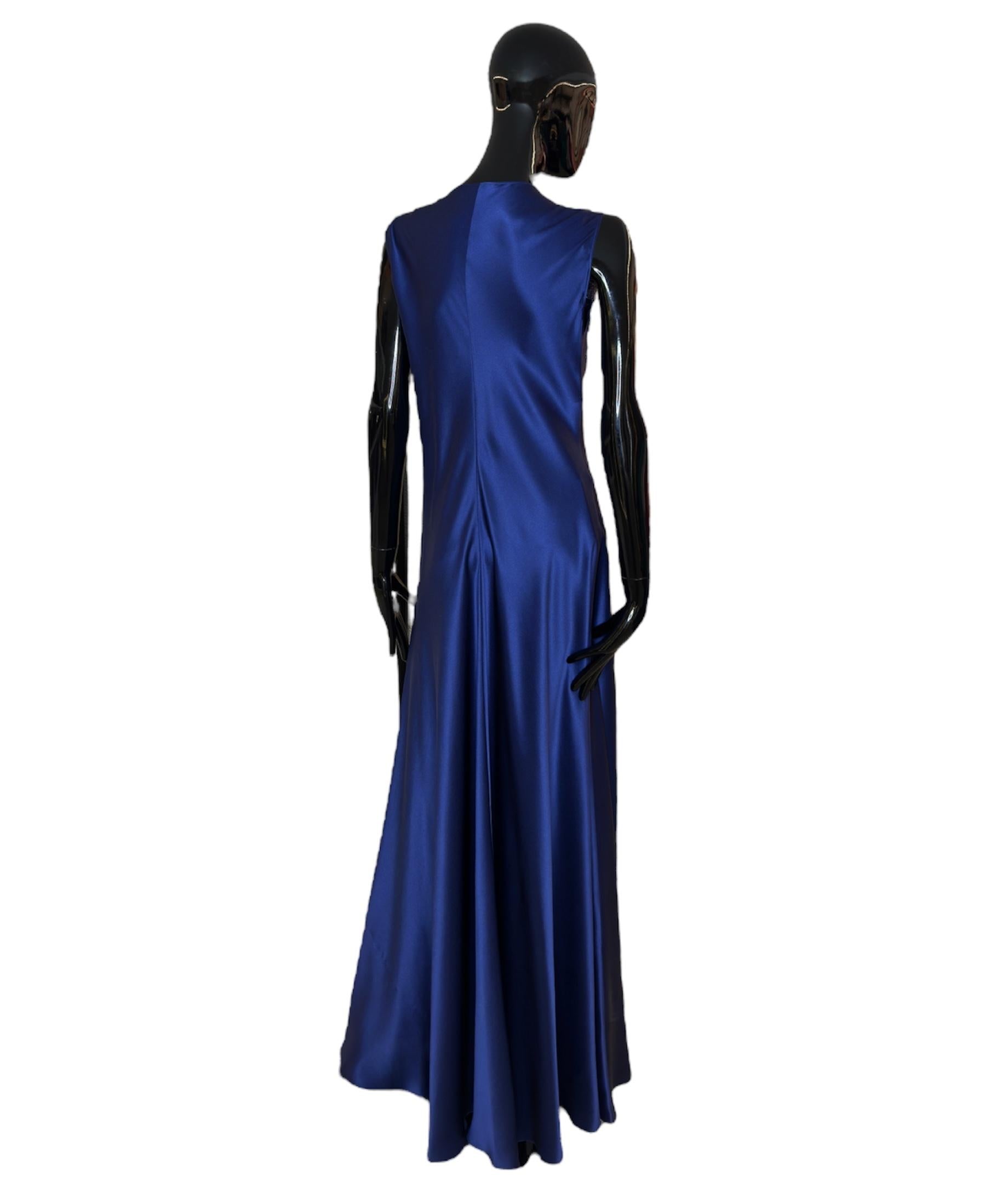 Abito con ricami in satin di seta V043516170290 ALBERTA FERRETTI